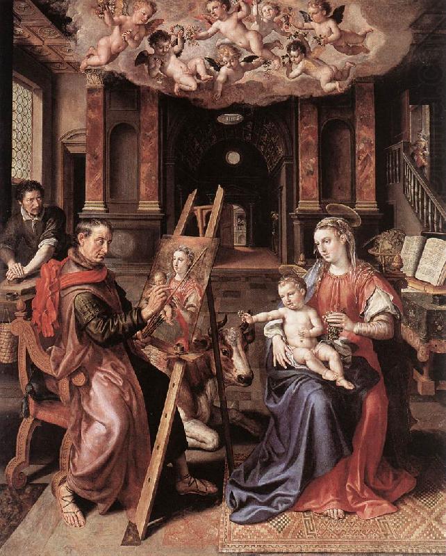 St Luke Painting the Virgin Mary awr, VOS, Marten de